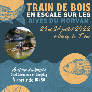 Affiche - Train de bois à Cercy-la-Tour